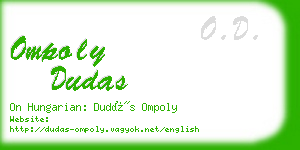 ompoly dudas business card